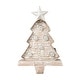 preview thumbnail 43 of 44, Glitzhome 7.5" H Christmas Silver LED Tree Star Gift Box Heavy Duty Stocking Holders Mantel Ornament