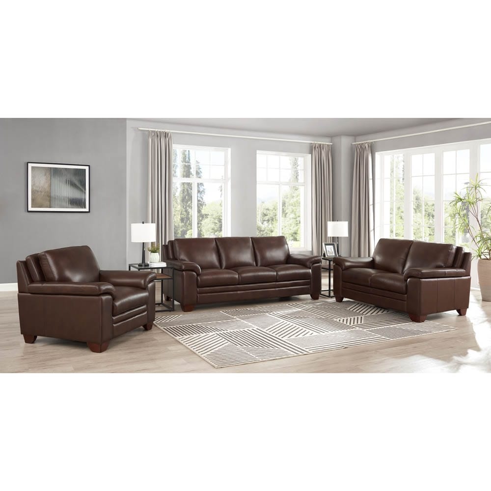 Hydeline Magnum Top Grain Leather Sofa Loveseat and Chair Set