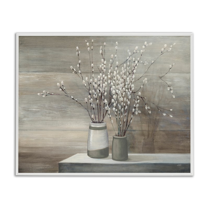Stupell Willow Still Life Gray Framed Art, 11 x 14, Design By Artist Wild Apple, Design By Artist Wild Apple - 24 x 30 - White