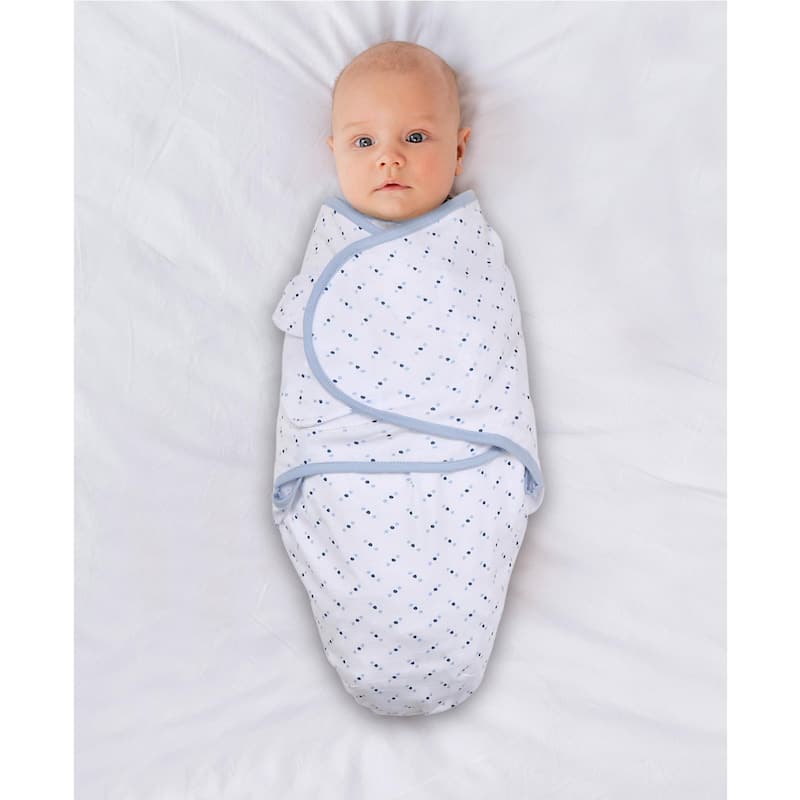 The Peanutshell Blue Dino Swaddles, 3-Pack, Medium/Large