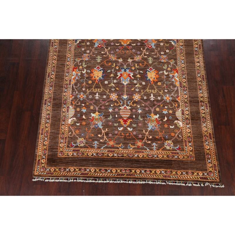 Vegetable Dye Traditional Ziegler Oriental Wool Area Rug Hand-knotted - 6'6" x 9'8"