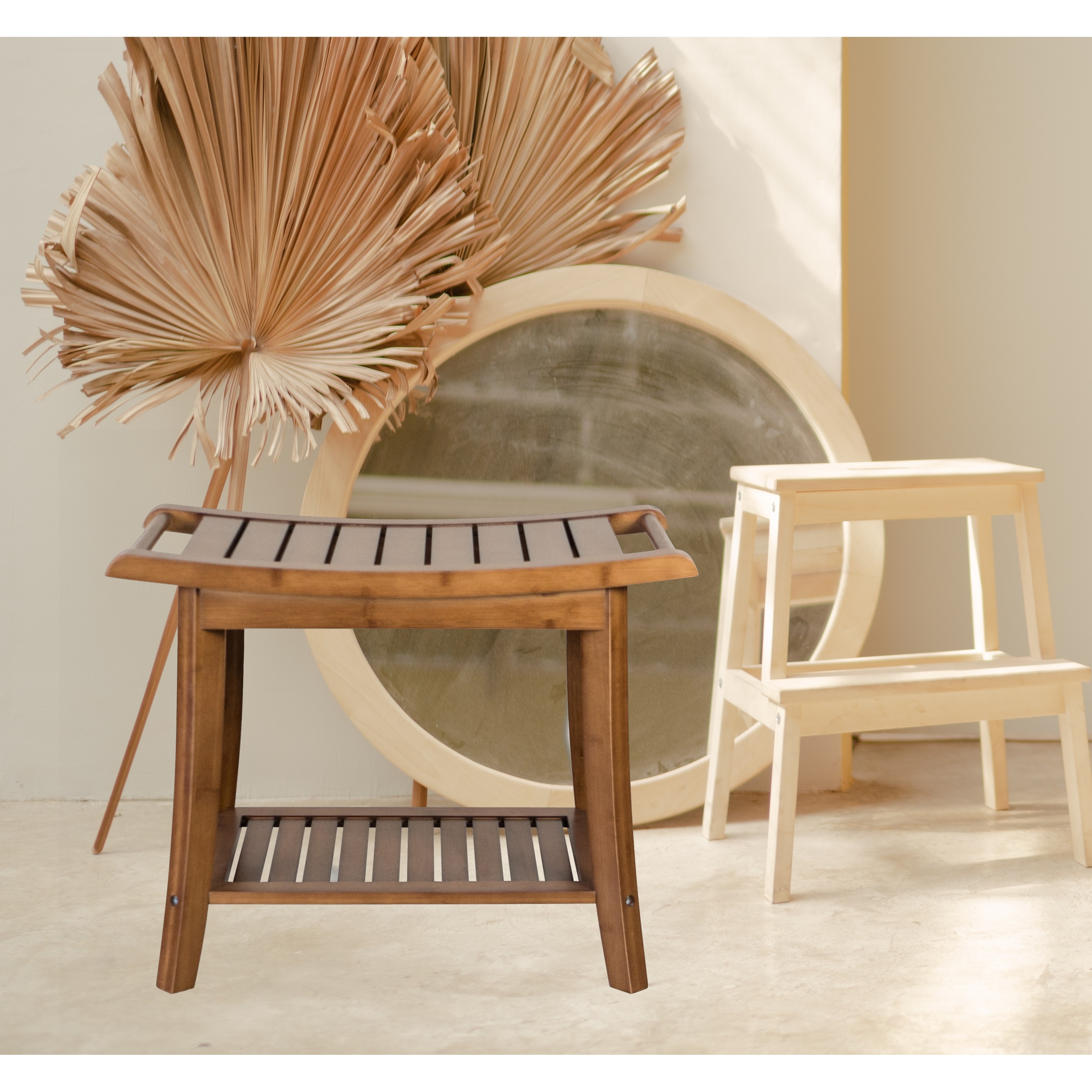 Solid Bamboo Spa Style Bench Bed Bath Beyond 30533599