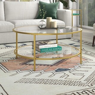 Orwell Gold and Glass Coffee Table