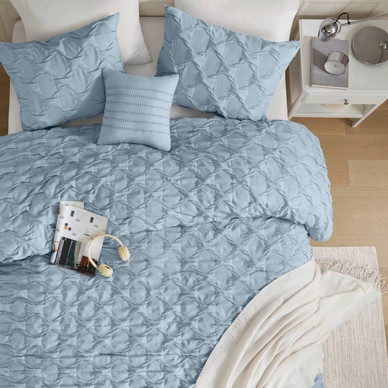 Chelsea Square Bailey Diamond Pucker Woven Comforter Set
