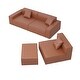 preview thumbnail 10 of 9, Vegan Leather 6-Piece Sectional Sofa