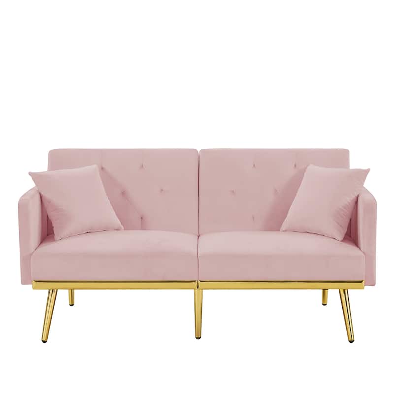 Modern Velvet Sofa Bed for Living Room, Office, Spacious Space