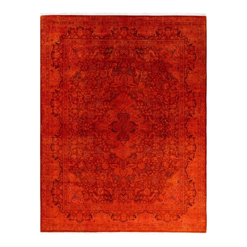 Contemporary Overdyed Wool Hand Knotted Area Rug - 8' 2" x 10' 5"