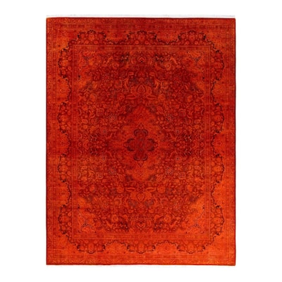 Contemporary Overdyed Wool Hand Knotted Area Rug - 8' 2" x 10' 5"