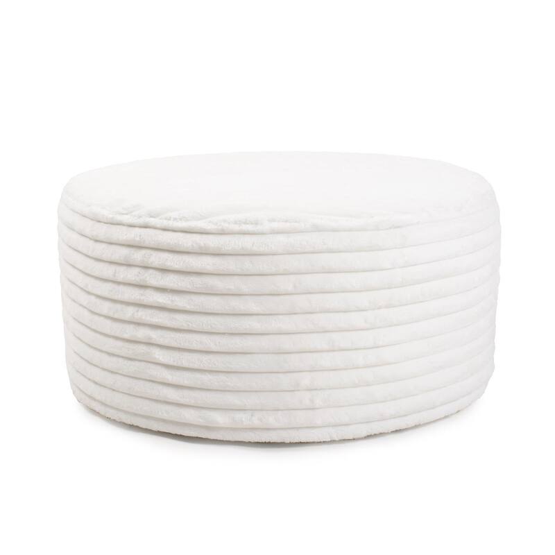 Universal Round Ottoman Shar Pei White