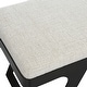 preview thumbnail 7 of 5, Boucle Upholstered Top Bench with Curved Base - 53" - White and Black