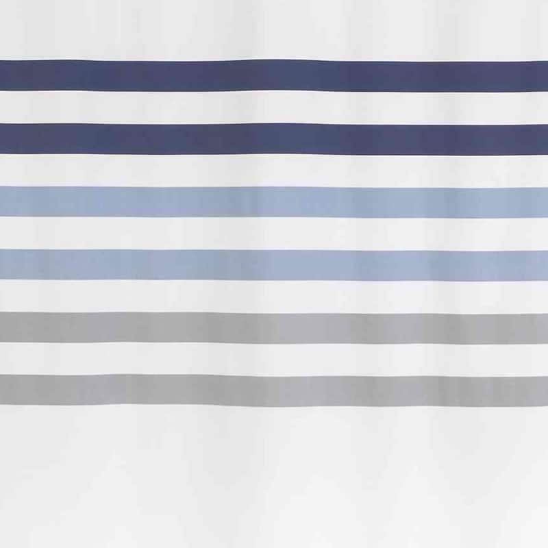 Izod Augusta Stripe White Shower Curtain