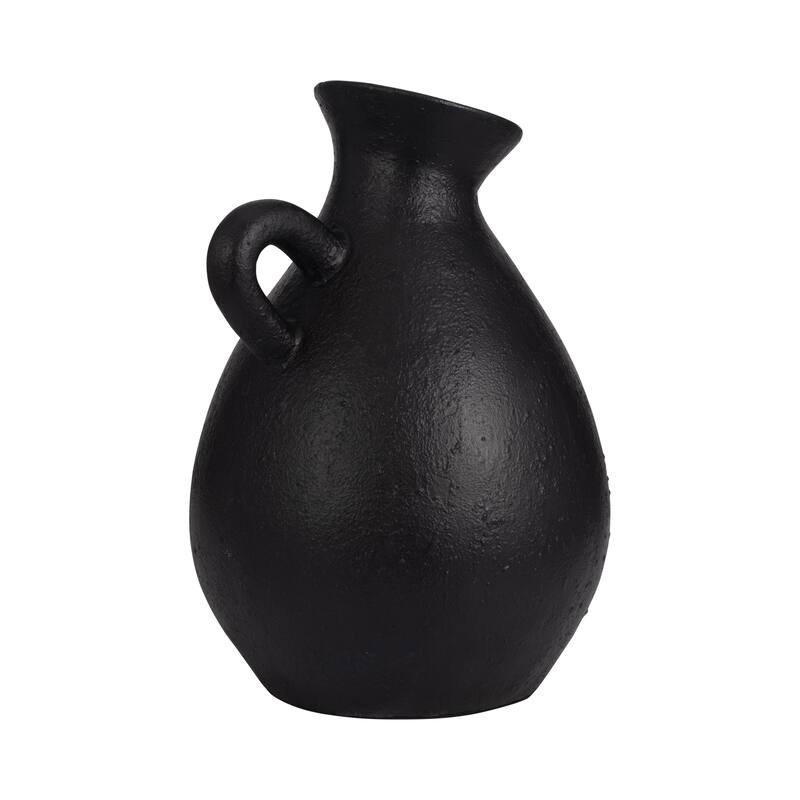 Sagebrook Home Terracotta, 19" Unique Jug With Handle, Round, Textured, Serenity/Mysterious, Ideal gift