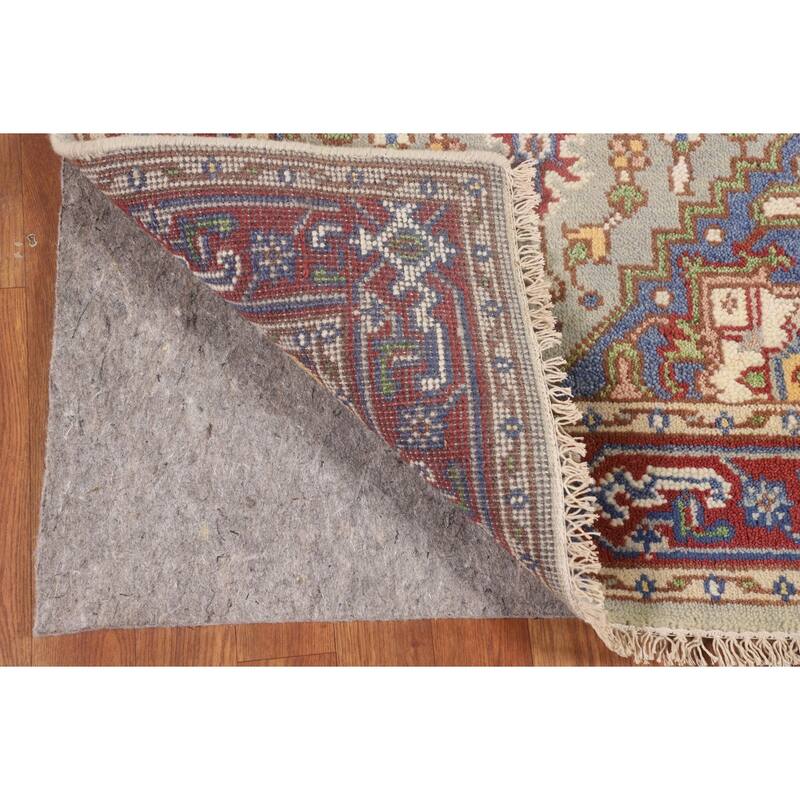 Geometric Heriz Serapi Foyer Rug Hand-Knotted Oriental Wool Carpet - 2'11"x 5'0"