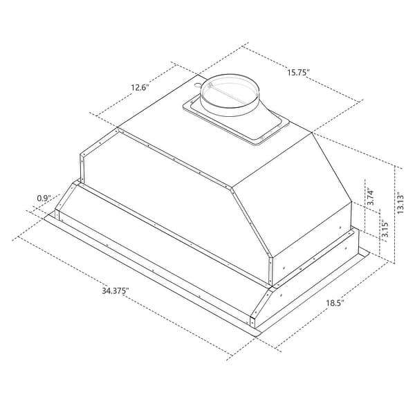 IKTCH 36 Inch Builtin/Insert Range Hood 900 CFM Quiet and Efficient