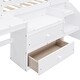 preview thumbnail 30 of 28, Full Wooden Loft Bed with Movable Desk, Drawers, and Guardrail