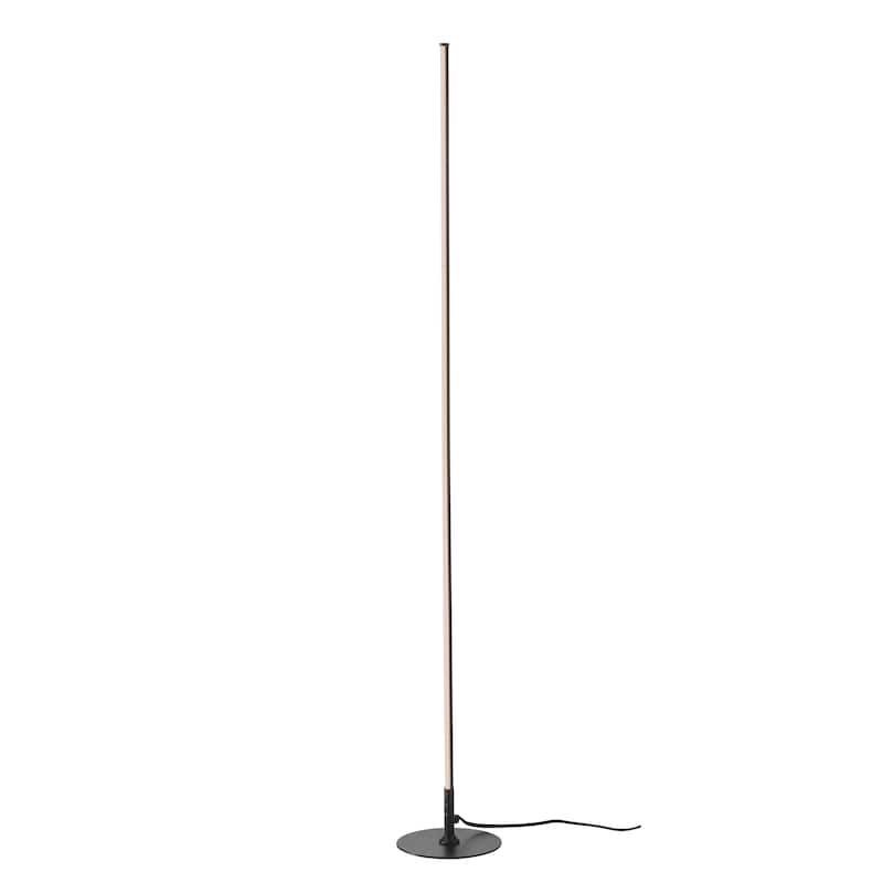 Cairo 59.5" LED Integrated Floor Lamp, Chrome by JONATHAN Y - 59.5" H x 8" W x 8" D