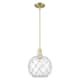 Option Antique Brass / Clear Glass with White Rope