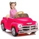 preview thumbnail 43 of 47, 12V Kids Ride On Car, Licensed Chevrolet 3100 Pickup Battery Powered Electric Vehicle Pink