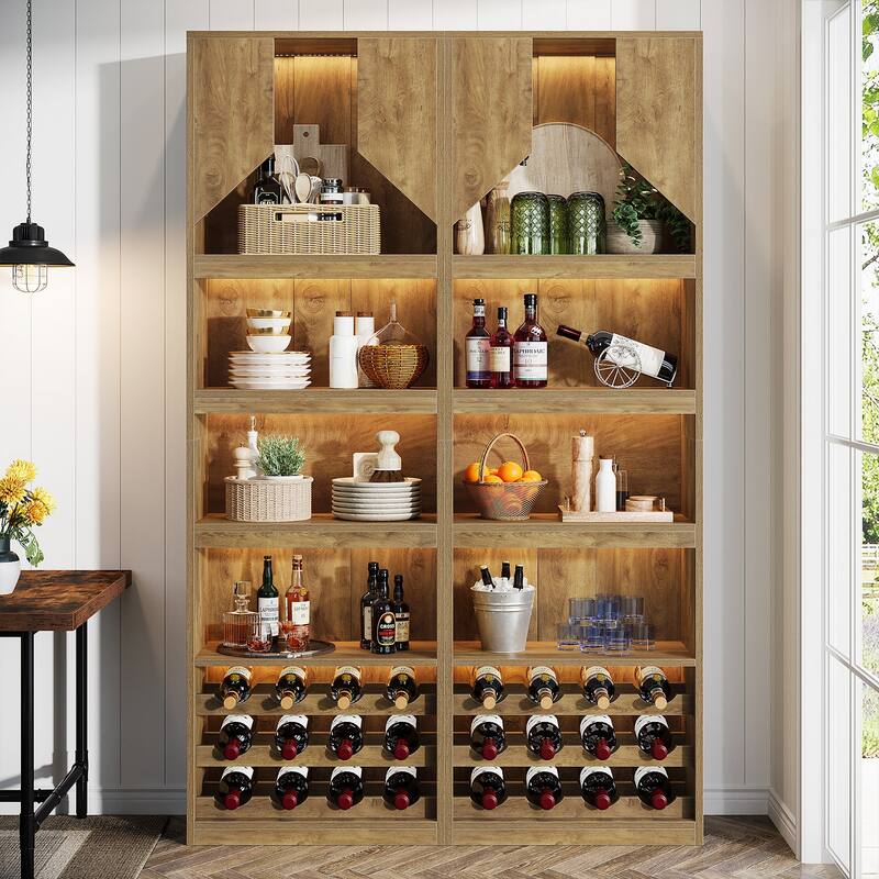 86.6" Tall Wine Bar Cabinet