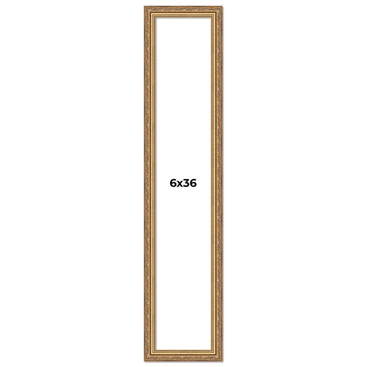 6x36 Frame Red Solid Wood Picture Frame Width 1.75 Inches | Interior Frame Depth 1 13/16 Inches