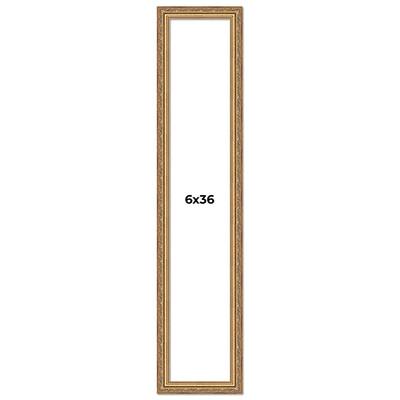 6x36 Frame Red Solid Wood Picture Frame Width 1.75 Inches | Interior Frame Depth 1 13/16 Inches