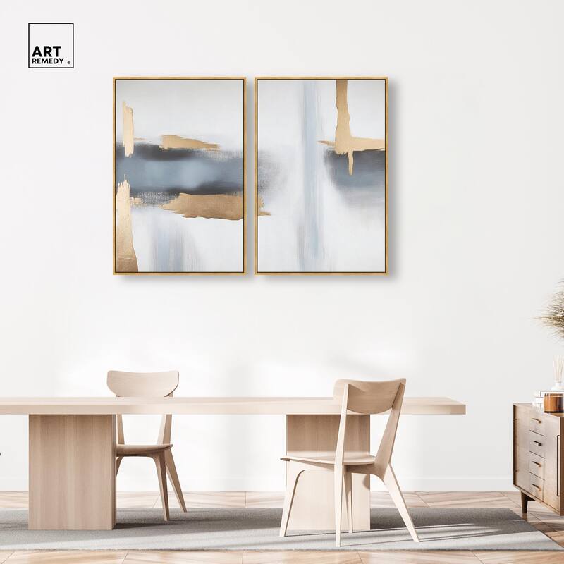 Visual Gold Vortex I Canvas Set of 2 by Art Remedy