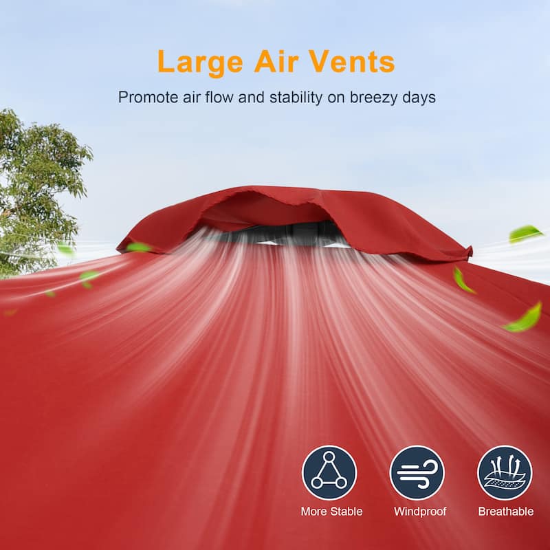 LIVOOSUN 10 x 6.5ft Outdoor Market Patio Umbrella w/Tilt and Crank
