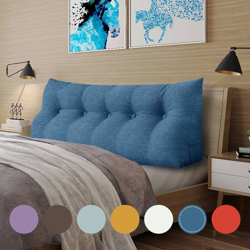 WOWMAX Bed Rest Wedge Reading Pillow Headboard Back Support Cushion