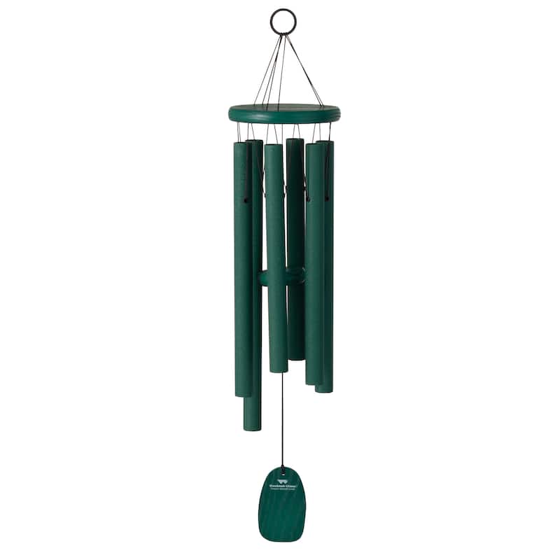26 in. Woodstock Amazing Grace Wind Chime - Distressed Green