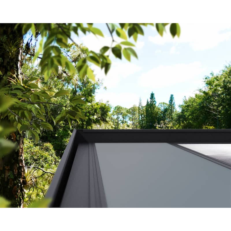 Copenhagen 9 ft. x 11.5 ft. Black Studio Shed and Backyard Office - 11 ft. x 9 ft