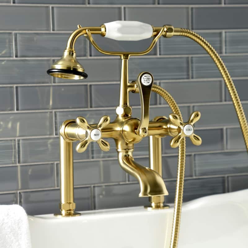 Kingston Brass Aqua Vintage Deck Mounted Clawfoot Tub Filler with