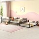preview thumbnail 3 of 25, Industrial Charm Full-Full-Full Metal Triple Bed with Built-in Ladder