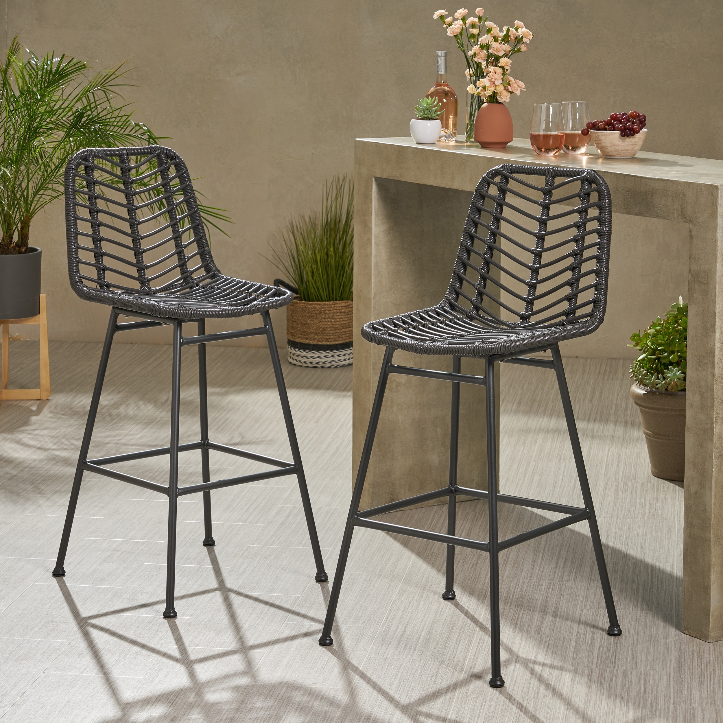 Wicker online stools outdoor
