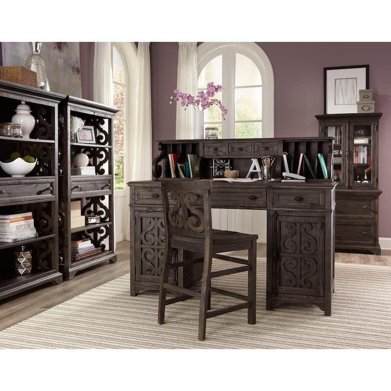 Magnussen Home Bellamy Peppercorn Bookcase - 40"W x 19.5"D x 68"H