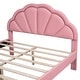 preview thumbnail 46 of 48, Seashell-Shaped Platform Bed Frame with 2 Drawers & LED