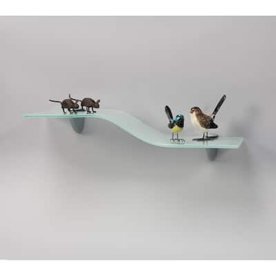 Wallscapes 6" x 18" Opaque Mini Wave Shelf Kit