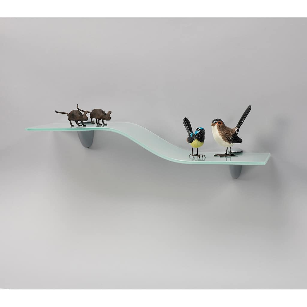 Wallscapes 6" x 18" Opaque Mini Wave Shelf Kit