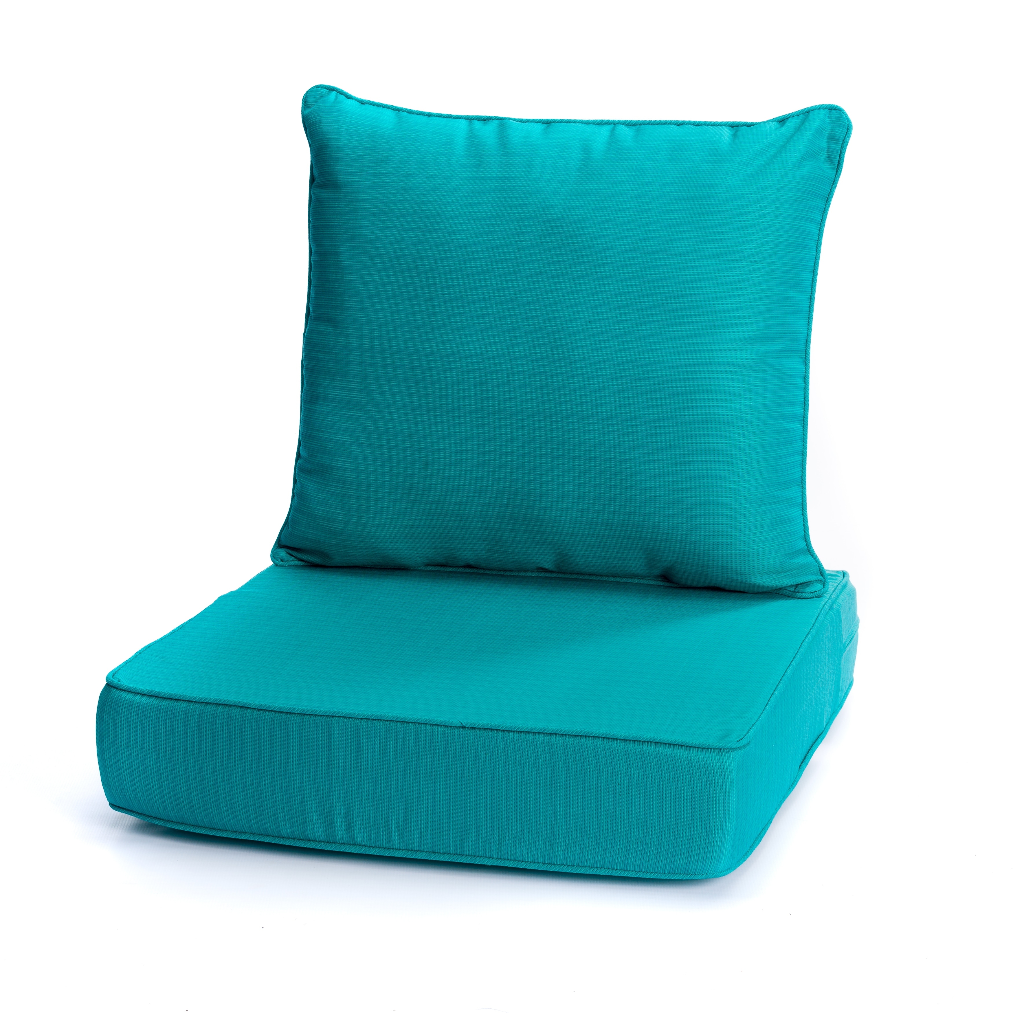 Leala Texture Deep Seat Outdoor Cushion Set Aqua - Arden Selections