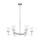 preview thumbnail 3 of 12, Hunter Xidane Metal and Glass Orb Chandelier - Entry, Kitchen or Dining Room Table, Bedroom - Mid-Century Modern, Transitional
