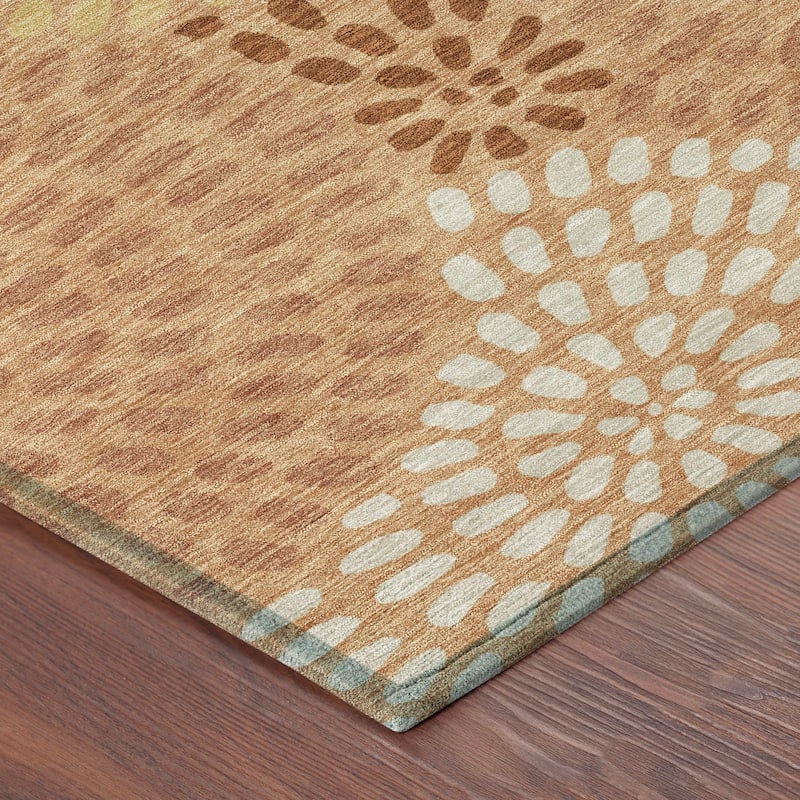 Machine Washable Indoor/ Outdoor Casual Ric Chantille Rug