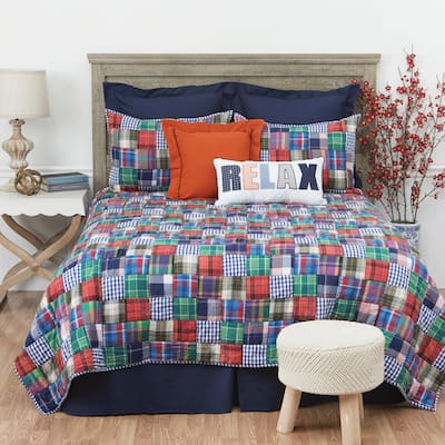 Madras Plaid Queen Quilt