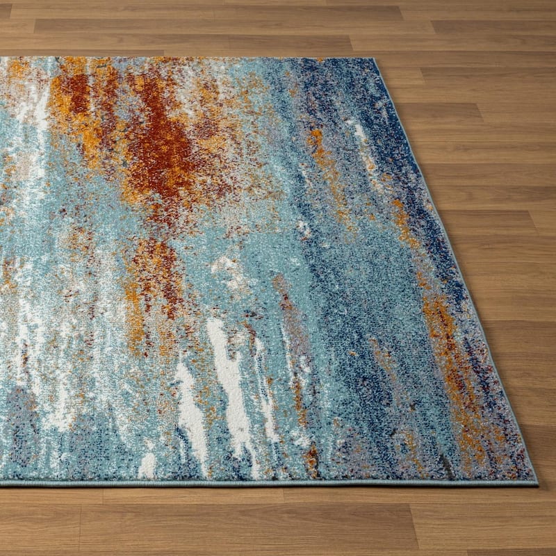 Luxe Weavers Beverly Collection Multicolor 8x10 Abstract Area Rug - 8' x 10'/Surplus