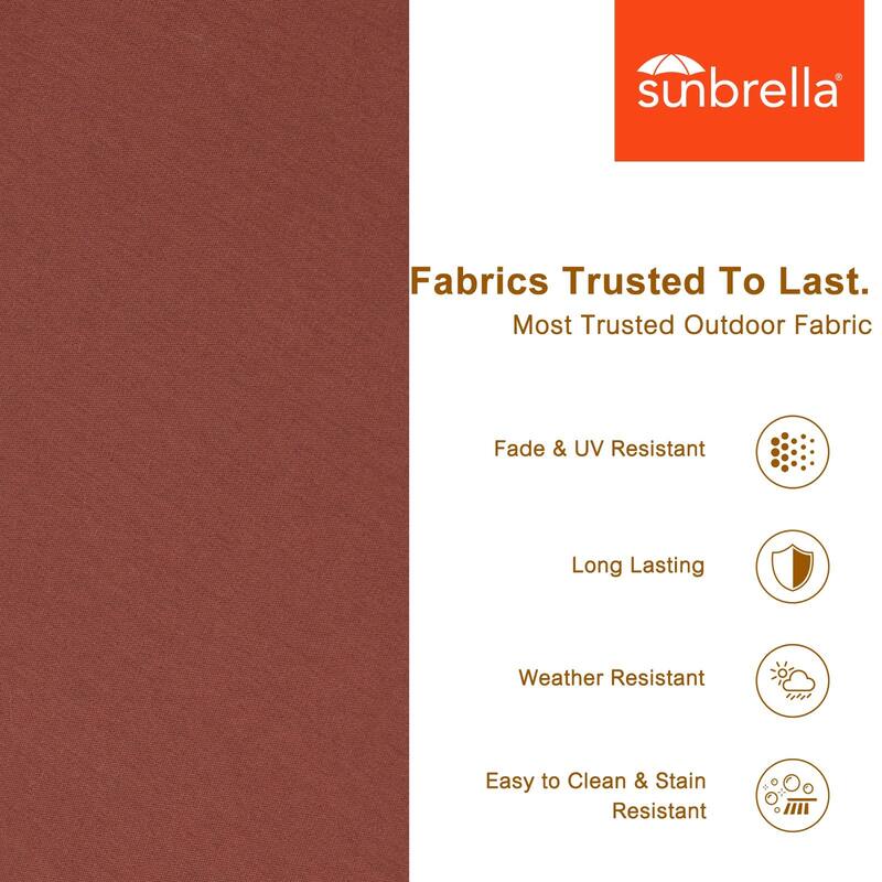 Aoodor 25x25x6 Inch Outdoor Patio Chair Cushions Set, Weather-Resistant Sunbrella Fabric Outdoor Cushion, Set of 2 - 25"x25"