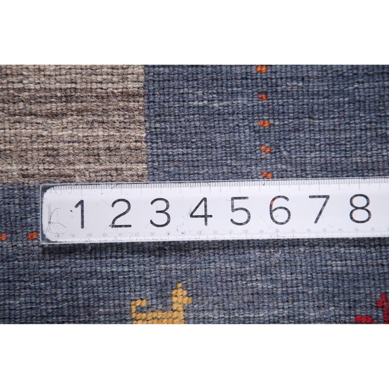 Gabbeh Indian Area Rug Hand-Knotted Wool Carpet - 8'3" x 9'8"