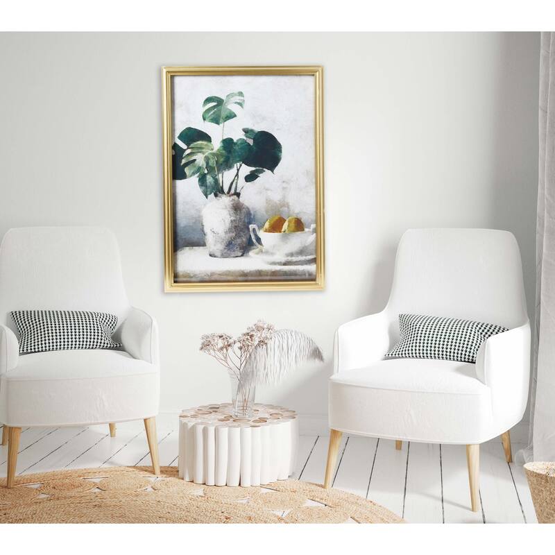 Reproduction Still Life Print with Solid Wood Frame - Multi-Color
