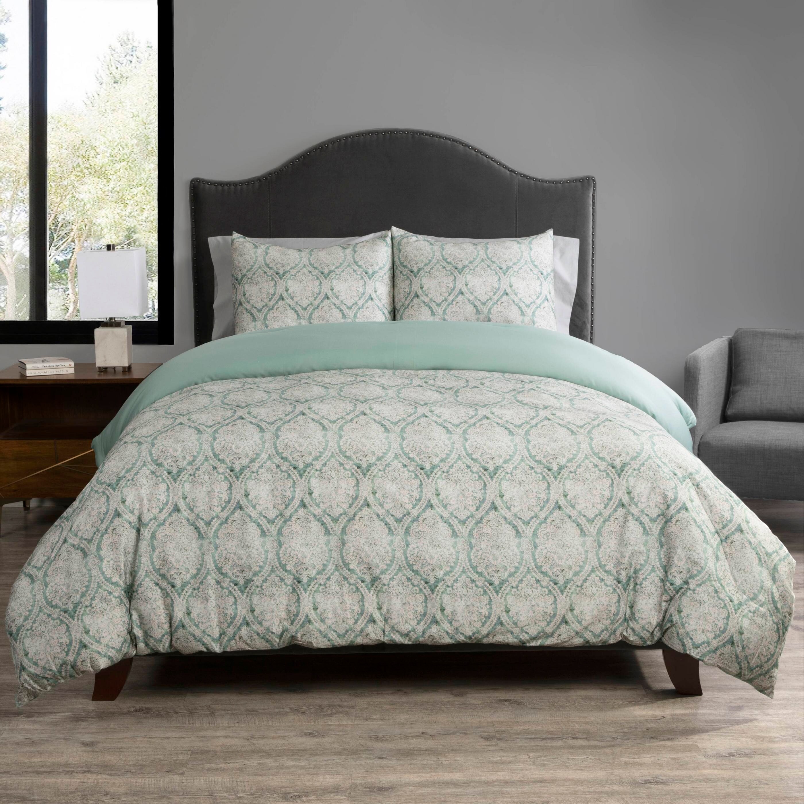 Shop Duchess Collection Emerald Damask 100 Percent Cotton Comforter Set Overstock 31568272 Emerald King Cal King