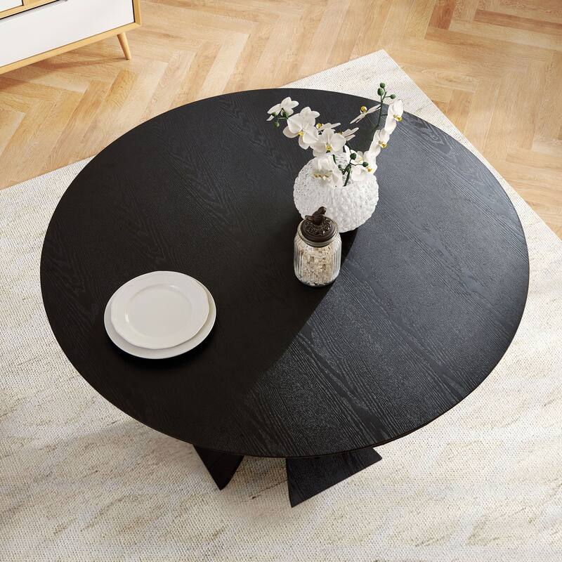 47.24" Round Modern MDF Dining Table for Kitchen