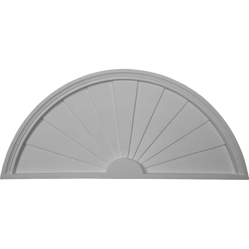 40"W x 18 1/8"H x 1 3/4"P Half Round Sunburst Pediment - 40"W x 18 1/8"H x 1 3/4"P