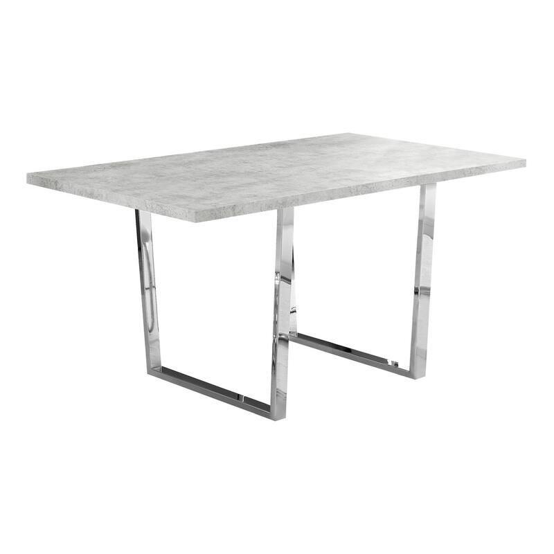 Dining Table, Rectangular, Kitchen, Dining Room, Chrome Metal