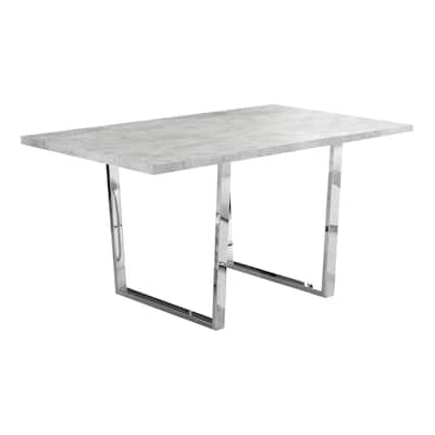 Dining Table, Rectangular, Kitchen, Dining Room, Chrome Metal